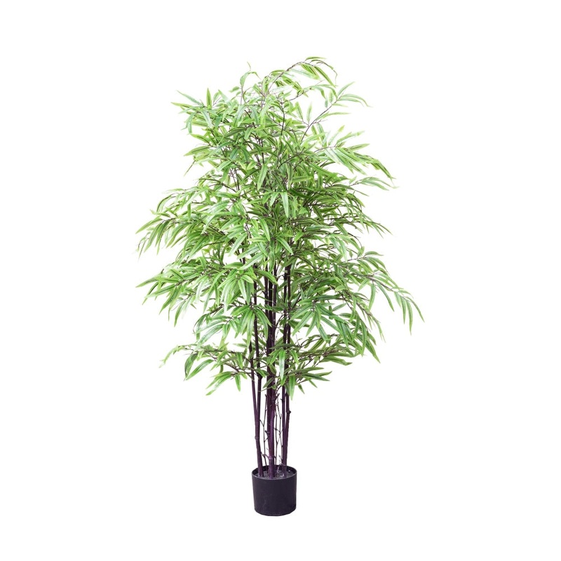 Black Bamboo 150cm Artificial Faux Plant Tree Decorative In Pot Green