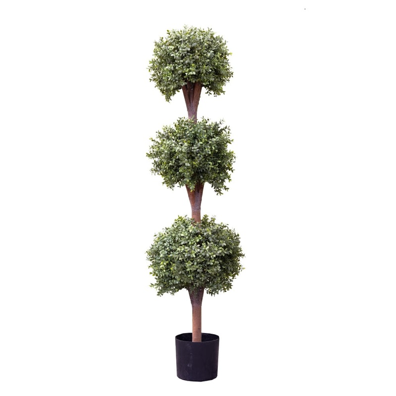 Triple Balls Boxwood 150cm Artificial Faux Plant Tree Decorative In Pot Green