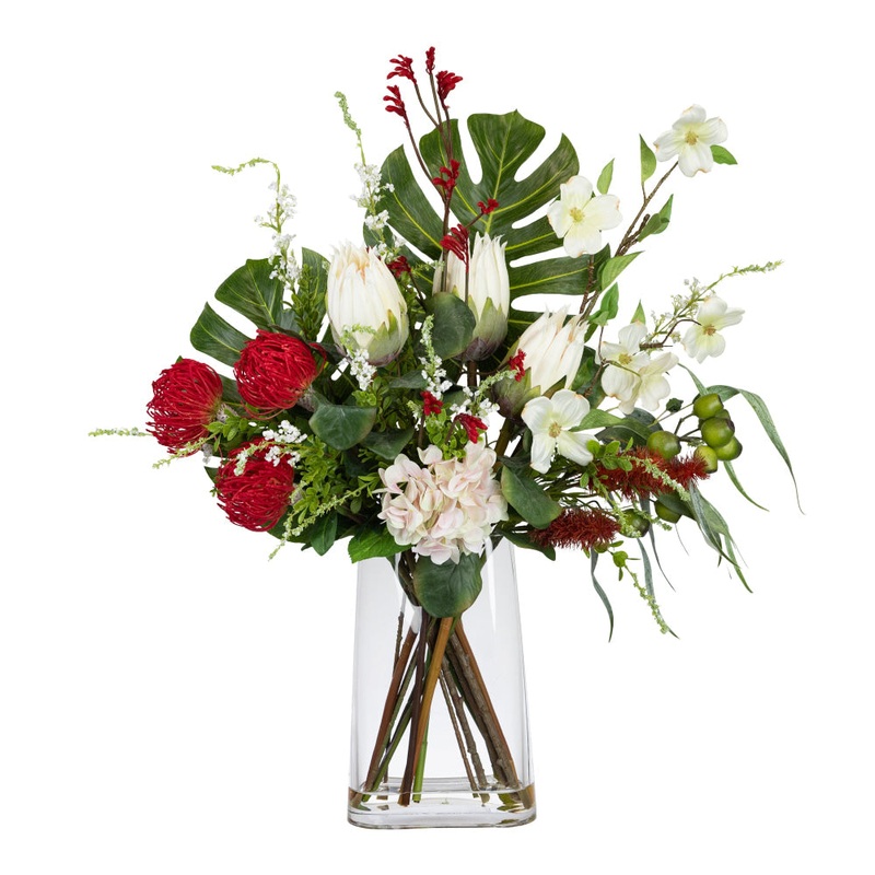 Waratah Flatback 90cm Artificial Faux Plant Flower Decorative Mixed Arrangement