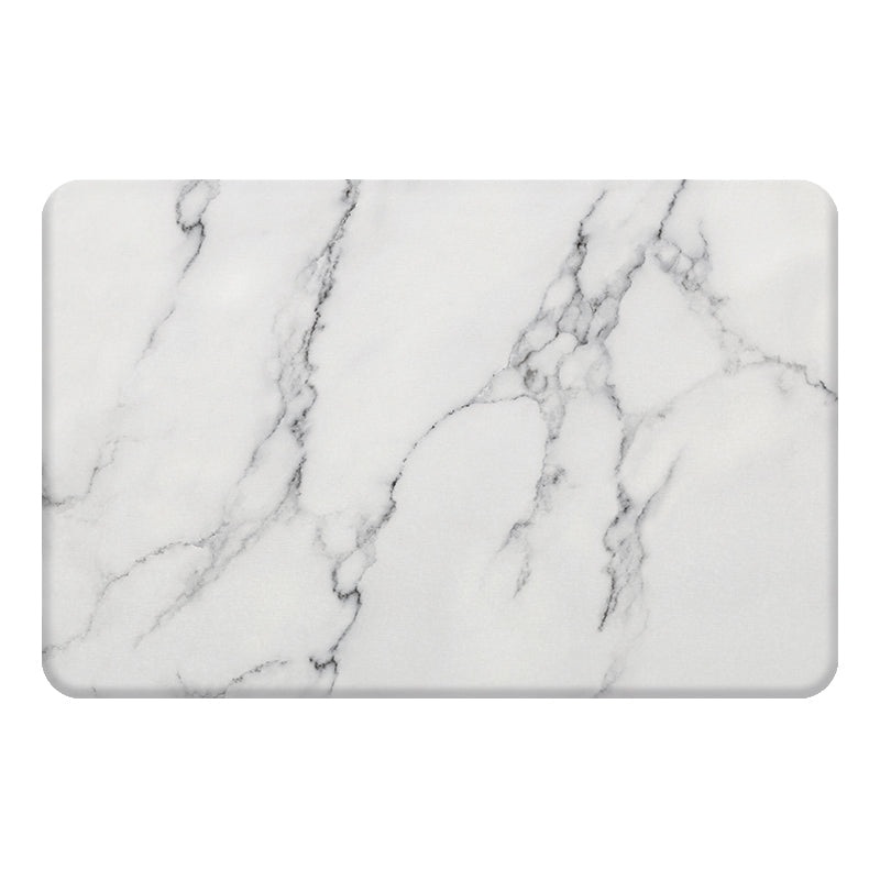 Hard Diatomite Bath Mat (Marble Print) 60x39CM Quick Absorption Anti-Bacterial - Off White