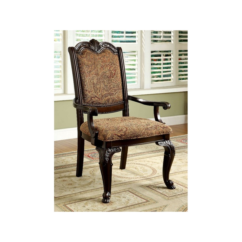 Arm Chair, Cherry Brown By Benzara