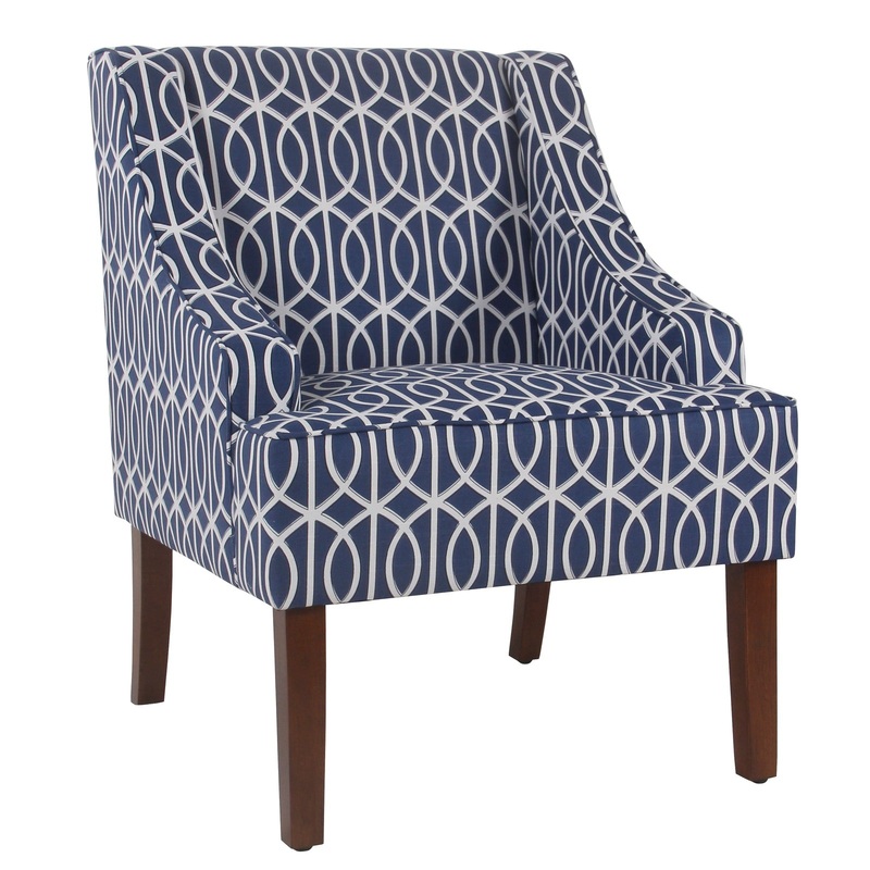 Wooden Fabric Upholstered Accent Chair With Swooping Armrests, Multicolor By Benzara