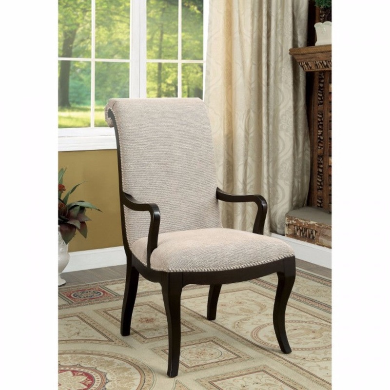 Ornette Contemporary Style Arm Chair, Espresso-Set Of 2 By Benzara