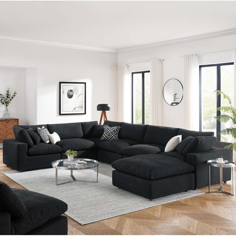 Commix Down Filled Overstuffed Boucle 7-Piece Sectional Sofa By Modway - EEI-6370
