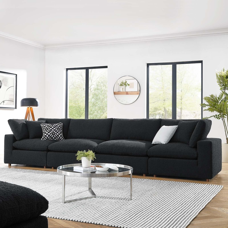Commix Down Filled Overstuffed Boucle Fabric 4-Seater Sofa By Modway - EEI-6364