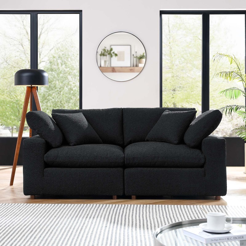 Commix Down Filled Overstuffed Boucle Fabric Loveseat By Modway - EEI-6361