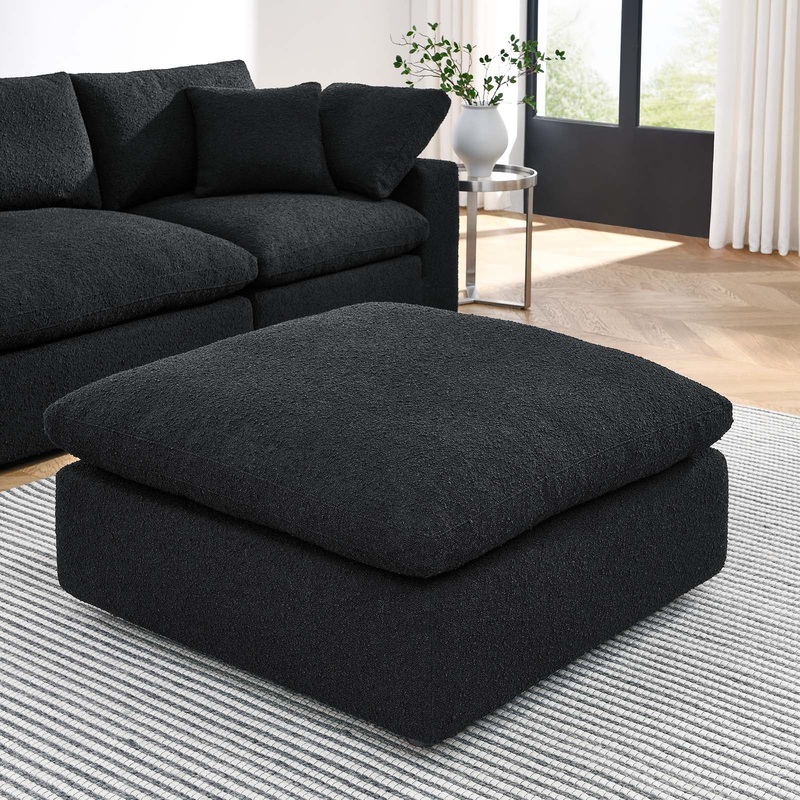 Commix Down Filled Overstuffed Boucle Fabric Ottoman By Modway - EEI-6258