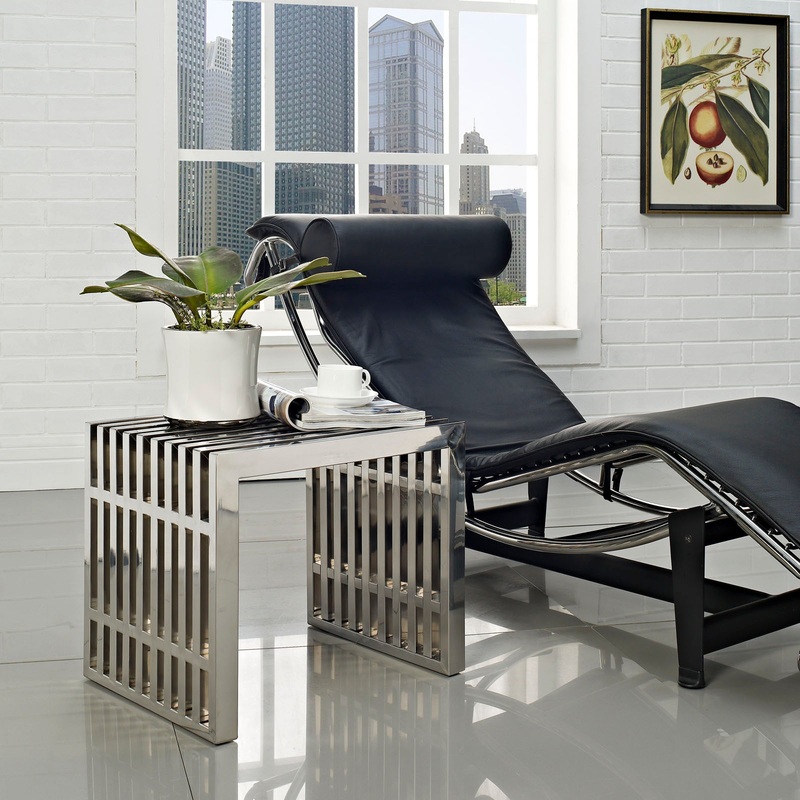 Gridiron Small Stainless Steel Bench By Modway - EEI-569