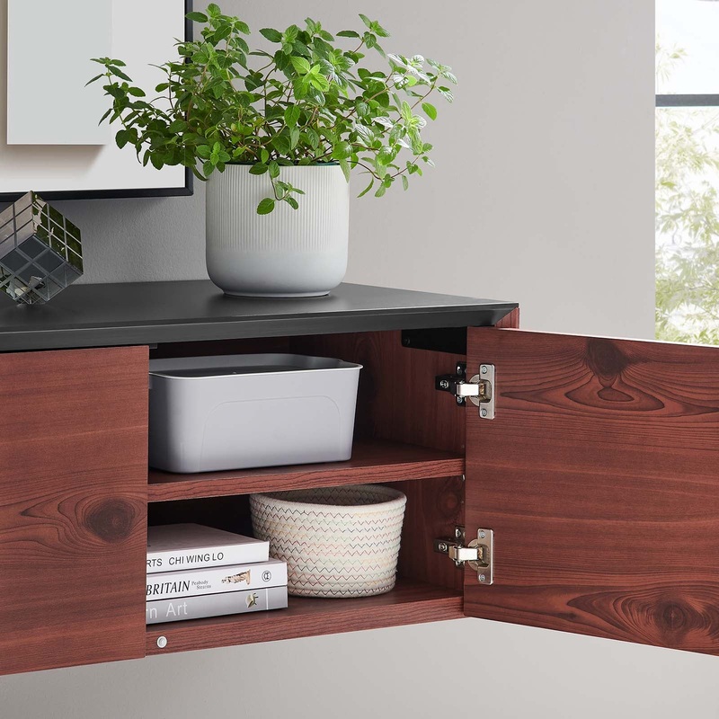 Kinetic Wall-Mount Office Storage Cabinet By Modway - EEI-6205