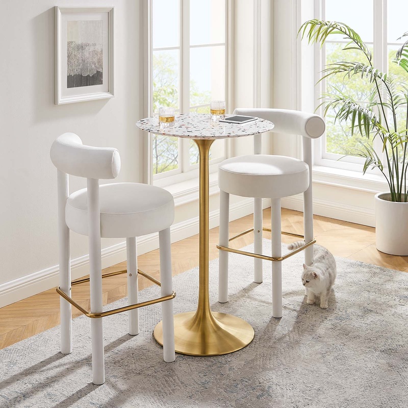 Lippa 28" Round Terrazzo Bar Table By Modway - EEI-5708