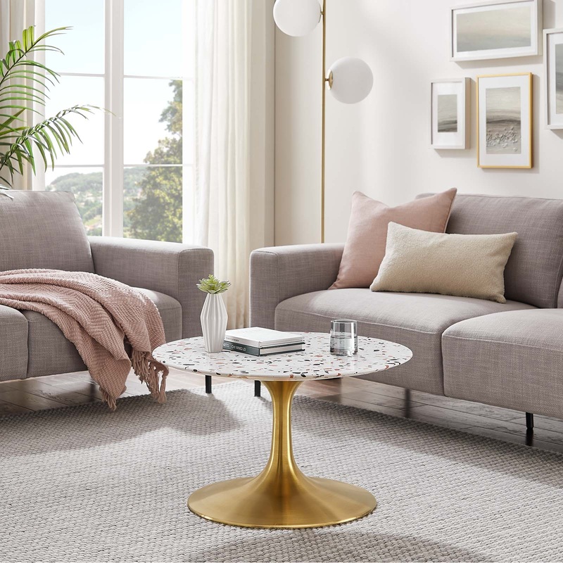 Lippa 28" Round Terrazzo Coffee Table By Modway - EEI-5711