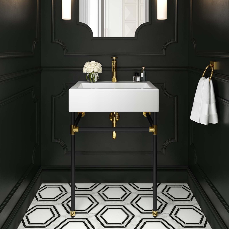 Redeem 24" Wall-Mount Black Stainless Steel Bathroom Vanity By Modway - EEI-5537