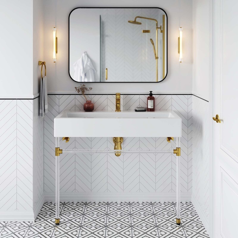 Redeem 40" Acrylic Wall-Mount Bathroom Vanity By Modway - EEI-5543