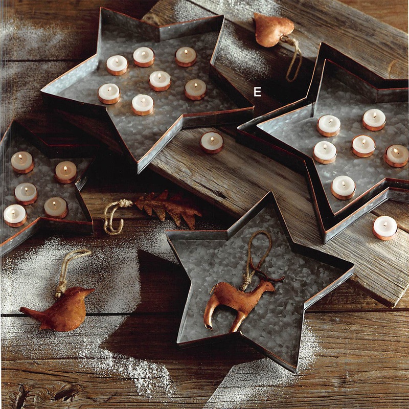 Roost Galisteo Copper Edge Star Trays - Set Of 5