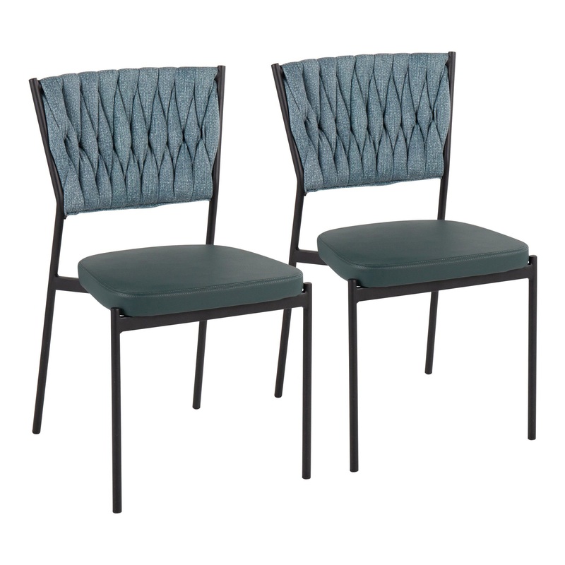 Braided Tania Chair - Set of 2 Green By LumiSource