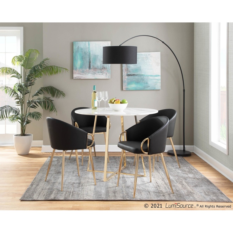 Claire Chair - Set of 2 Black By LumiSource - CH-CLAIREPU2 AUBK2