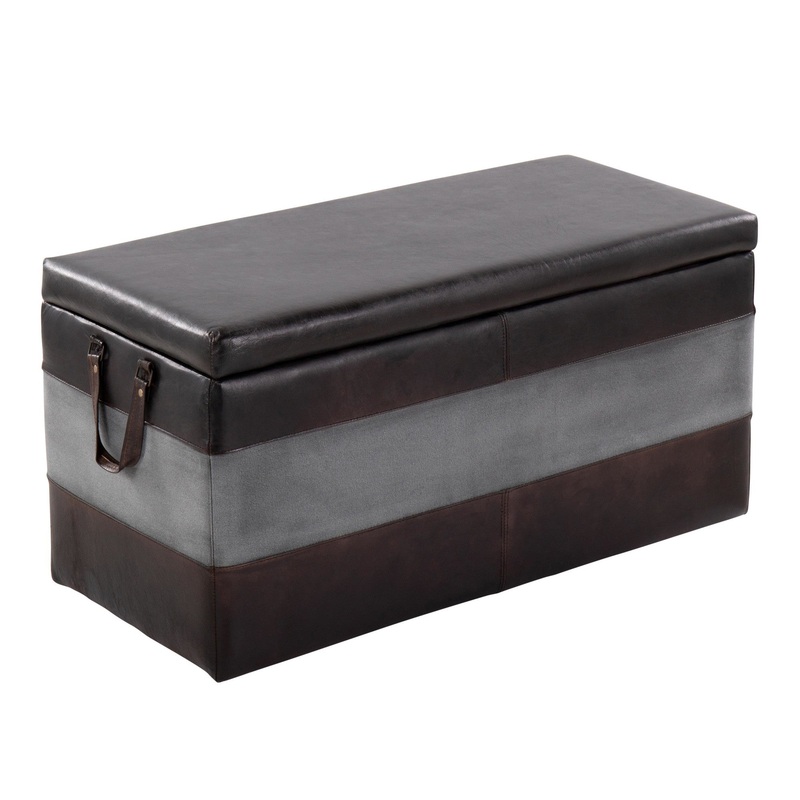 Cobbler Storage Bench Gray By LumiSource