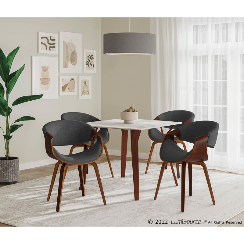 Curvo Chair - Set of 2 Gray By LumiSource