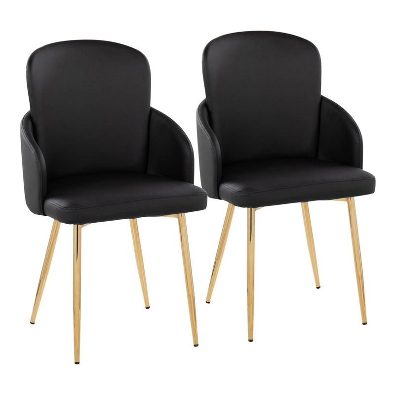 Dahlia Dining Chair - Set of 2 Black By LumiSource - CH-DAHLIA2 AUBK2
