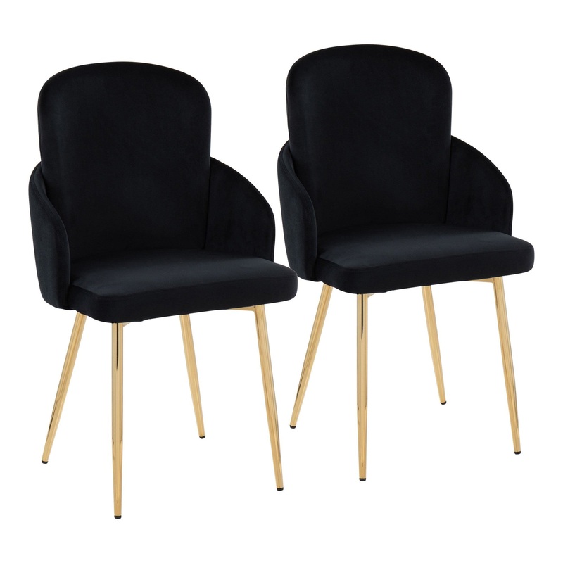 Dahlia Dining Chair - Set of 2 Black By LumiSource - CH-DAHLIA2 AUVBK2