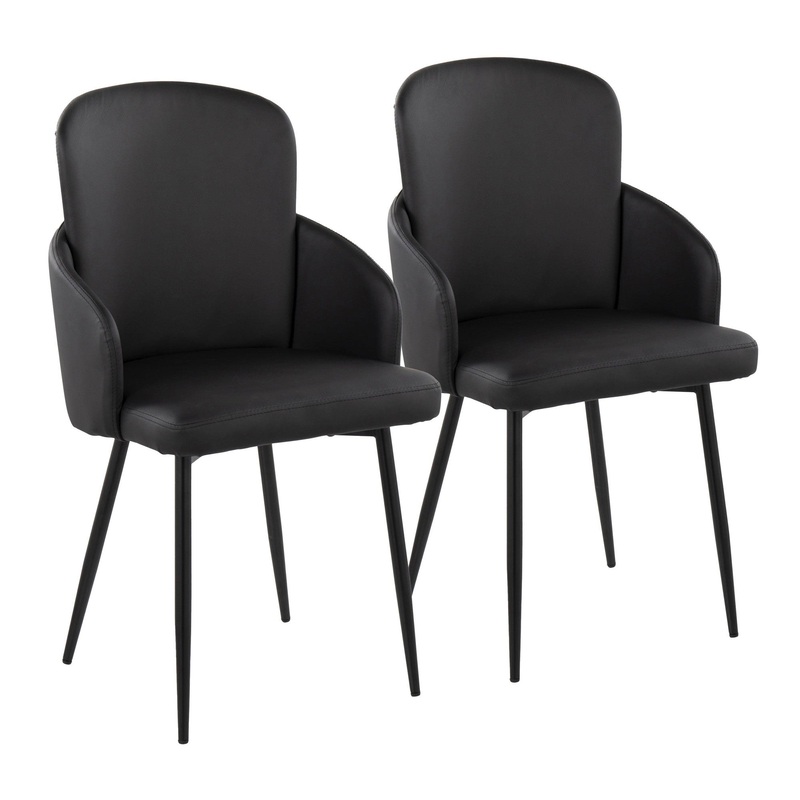 Dahlia Dining Chair - Set of 2 Black By LumiSource - CH-DAHLIA2 BKBK2