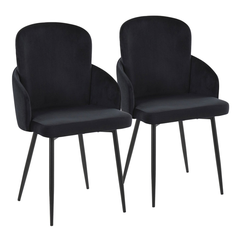 Dahlia Dining Chair - Set of 2 Black By LumiSource - CH-DAHLIA2 BKVBK2