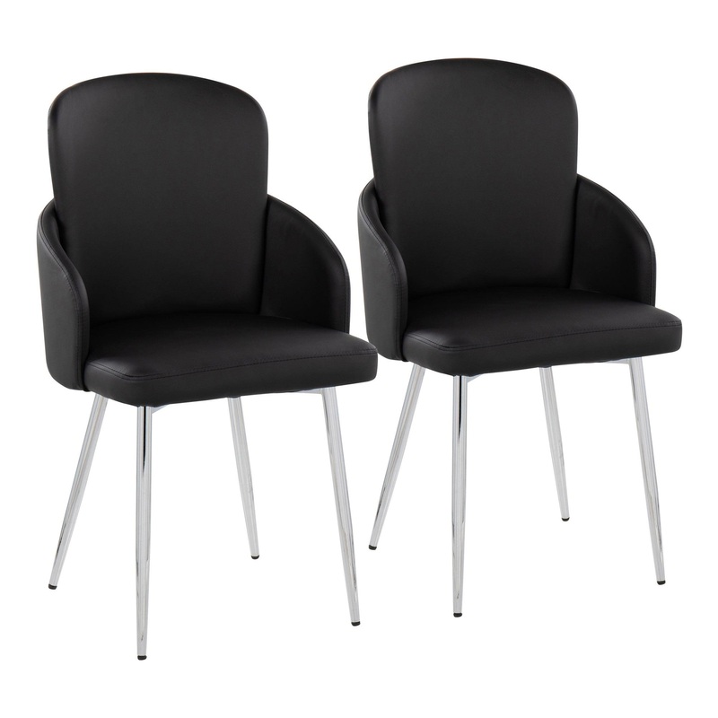 Dahlia Dining Chair - Set of 2 Black By LumiSource - CH-DAHLIA2 SVBK2