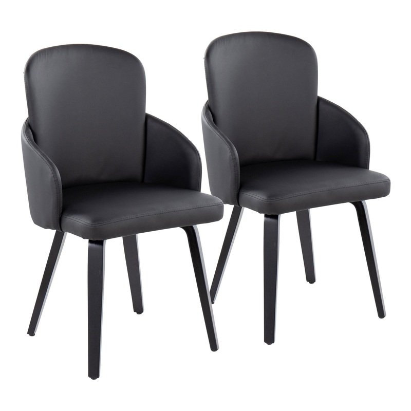 Dahlia Dining Chair - Set of 2 Black By LumiSource - CH-DAHLIA2-W BKBK2