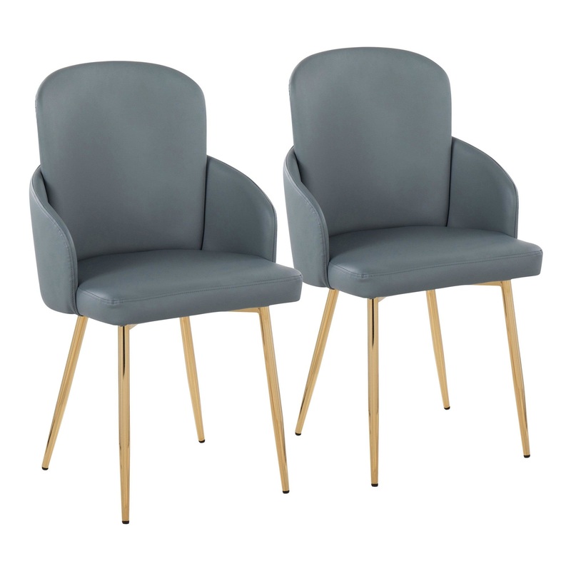 Dahlia Dining Chair - Set of 2 Gray By LumiSource - CH-DAHLIA2 AUGY2