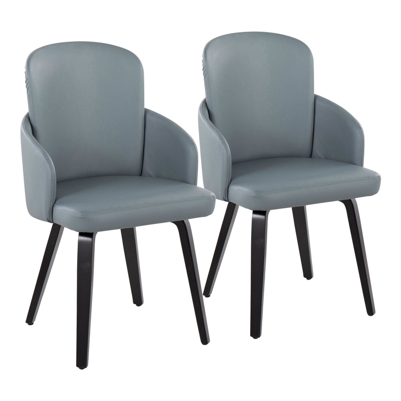 Dahlia Dining Chair - Set of 2 Gray By LumiSource - CH-DAHLIA2-W BKGY2