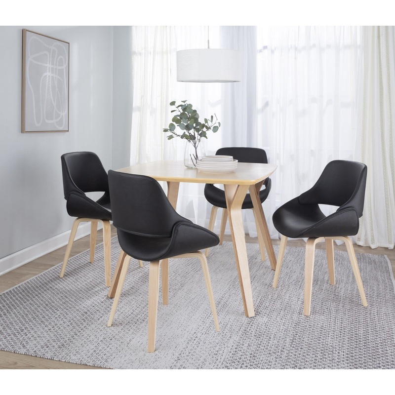 Fabrico Chair - Set of 2 Black By LumiSource - CH-FABRICOPU-HLBW2 NABK2