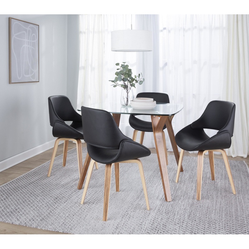 Fabrico Chair - Set of 2 Black By LumiSource - CH-FABRICOPU-HLBW2 ZBBK2