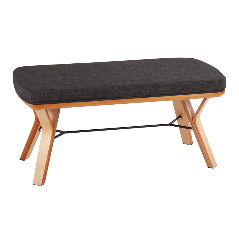 Folia Bench Gray By LumiSource - BC-FOLIA NACHAR