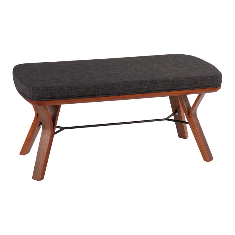Folia Bench Gray By LumiSource - BC-FOLIA WLCHAR