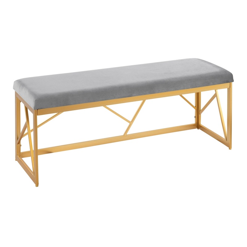 Folia Metal Bench Black By LumiSource