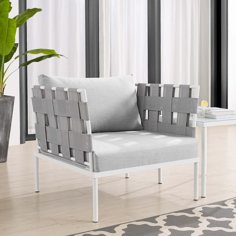 Harmony Sunbrella Outdoor Patio Aluminum Armchair By Modway - EEI-4956