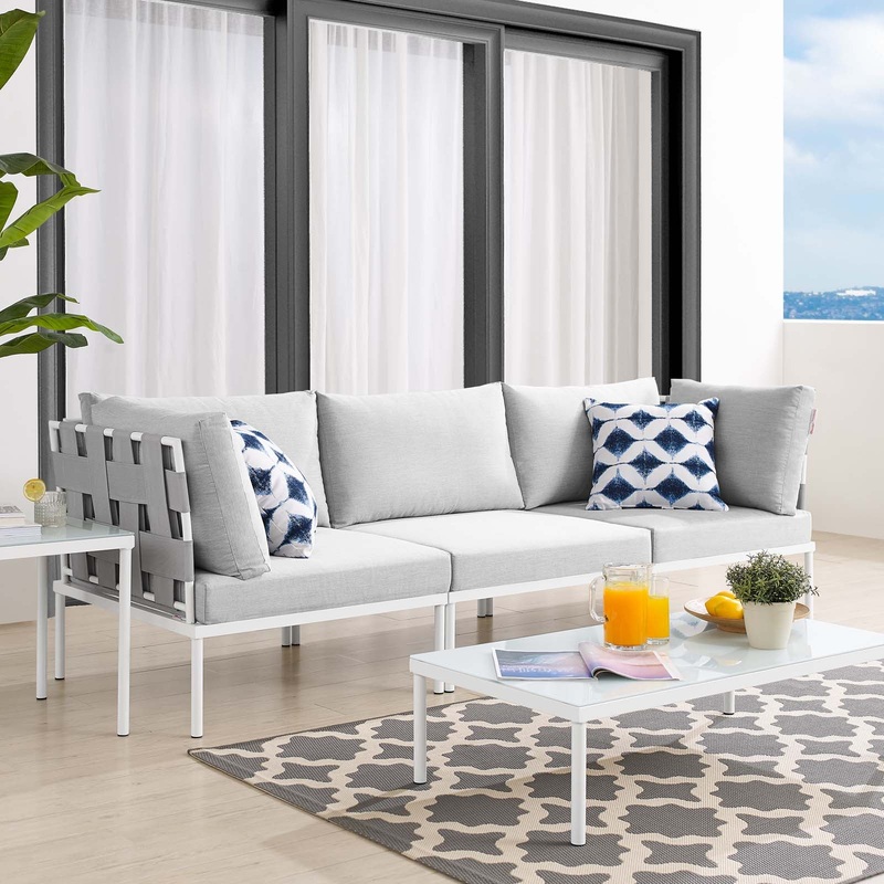 Harmony Sunbrella Outdoor Patio Aluminum Sofa By Modway - EEI-4968