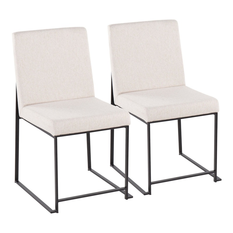 High Back Fuji Dining Chair - Set of 2 Beige By LumiSource - DC-HBFUJI BKBG2