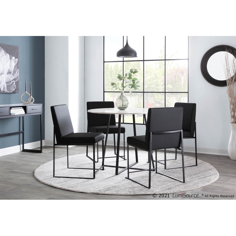 High Back Fuji Dining Chair - Set of 2 Black By LumiSource - DC-HBFUJI BKBK2