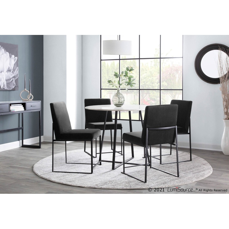 High Back Fuji Dining Chair - Set of 2 Black By LumiSource - DC-HBFUJI BKVBK2