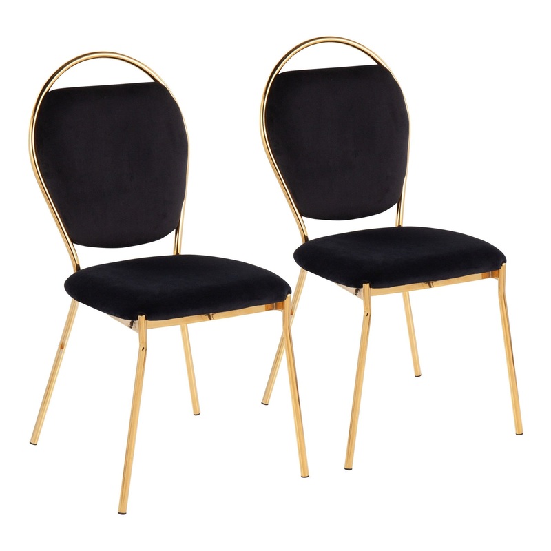 Keyhole Dining Chair - Set of 2 Black By LumiSource