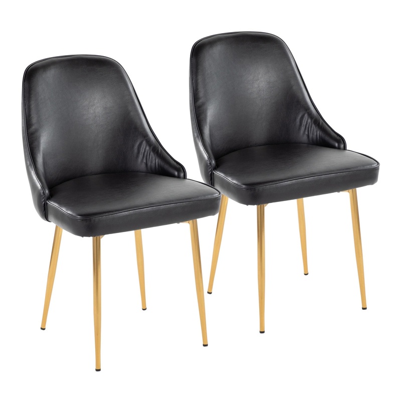 Marcel Dining Chair - Set of 2 Black By LumiSource - DC-MARCL AUPUBK2