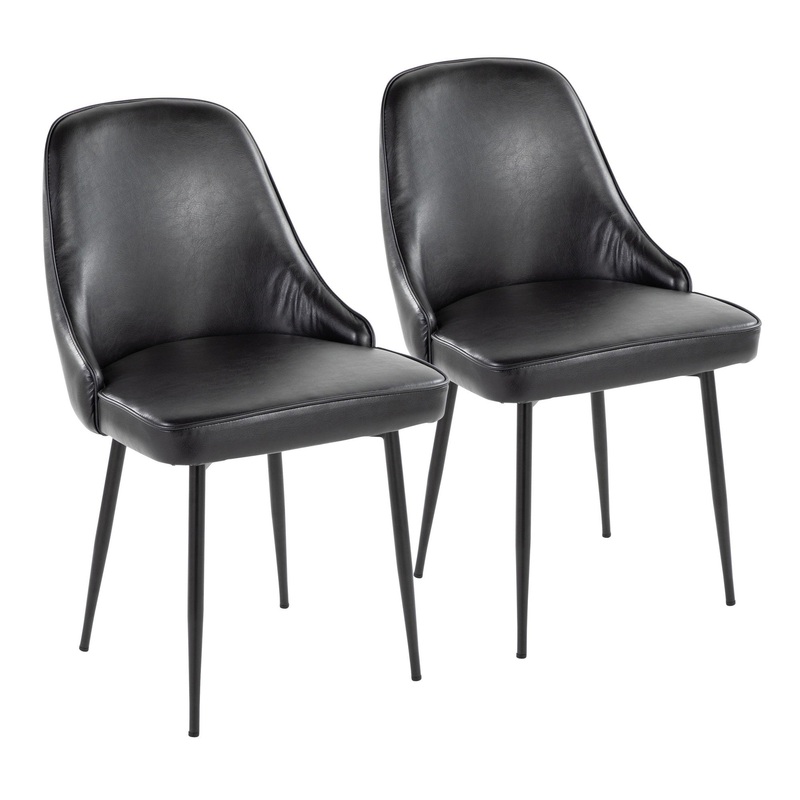 Marcel Dining Chair - Set of 2 Black By LumiSource - DC-MARCL BKPUBK2