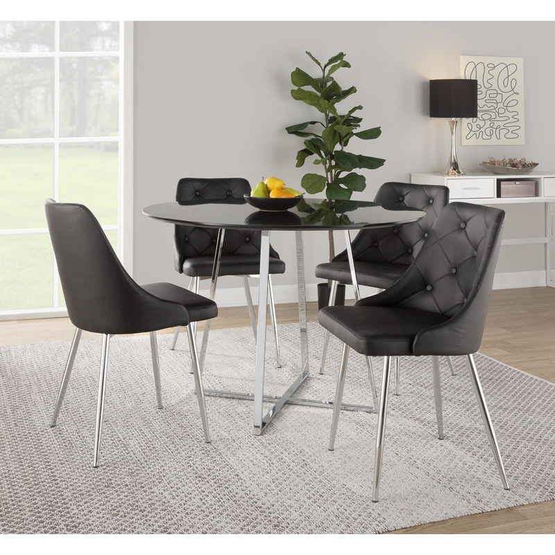 Marche Chair - Set of 2 Black By LumiSource - CH-MARCHEPU-HLF2 CHRBK2