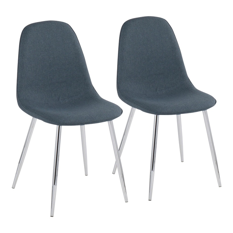 Pebble Chair - Set of 2 Blue By LumiSource - CH-PEBBLE SVBU2