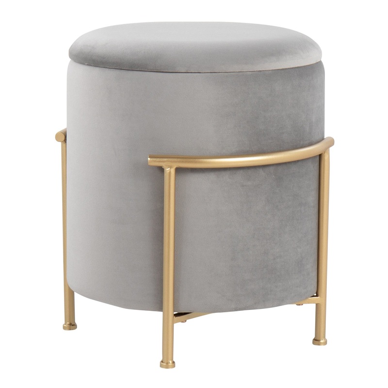 Rhonda Storage Ottoman Cream By LumiSource