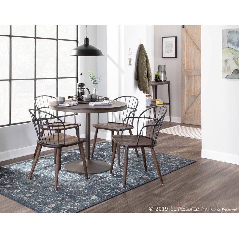 Riley Accent/Dining Chair with Arms - Set of 2 Brown By LumiSource