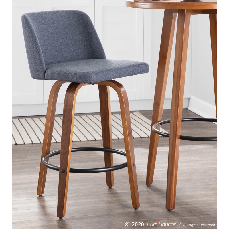 Toriano Counter Stool - Set of 2 Blue By LumiSource - B26-TRNO2Q WLBU2