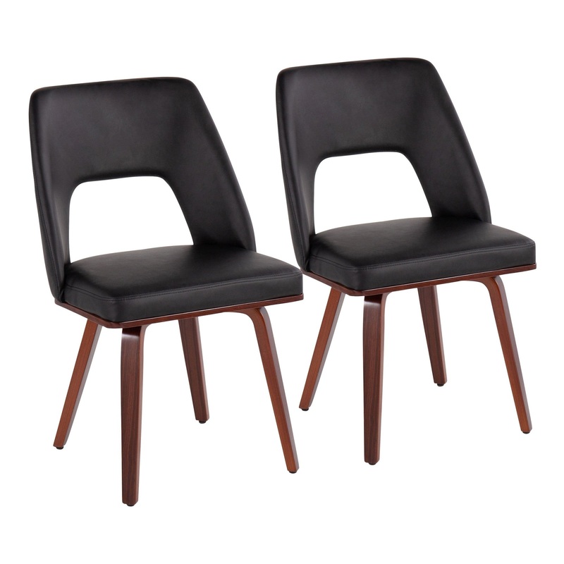 Triad Upholstered Chair - Set of 2 Black By LumiSource