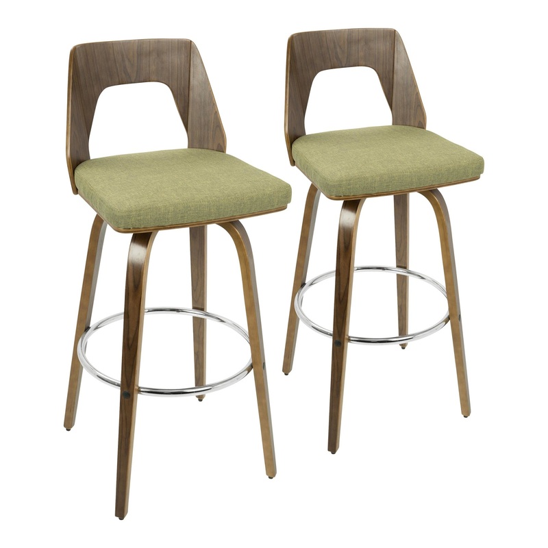 Trilogy 30" Fixed Height Barstool - Set of 2 Green By LumiSource